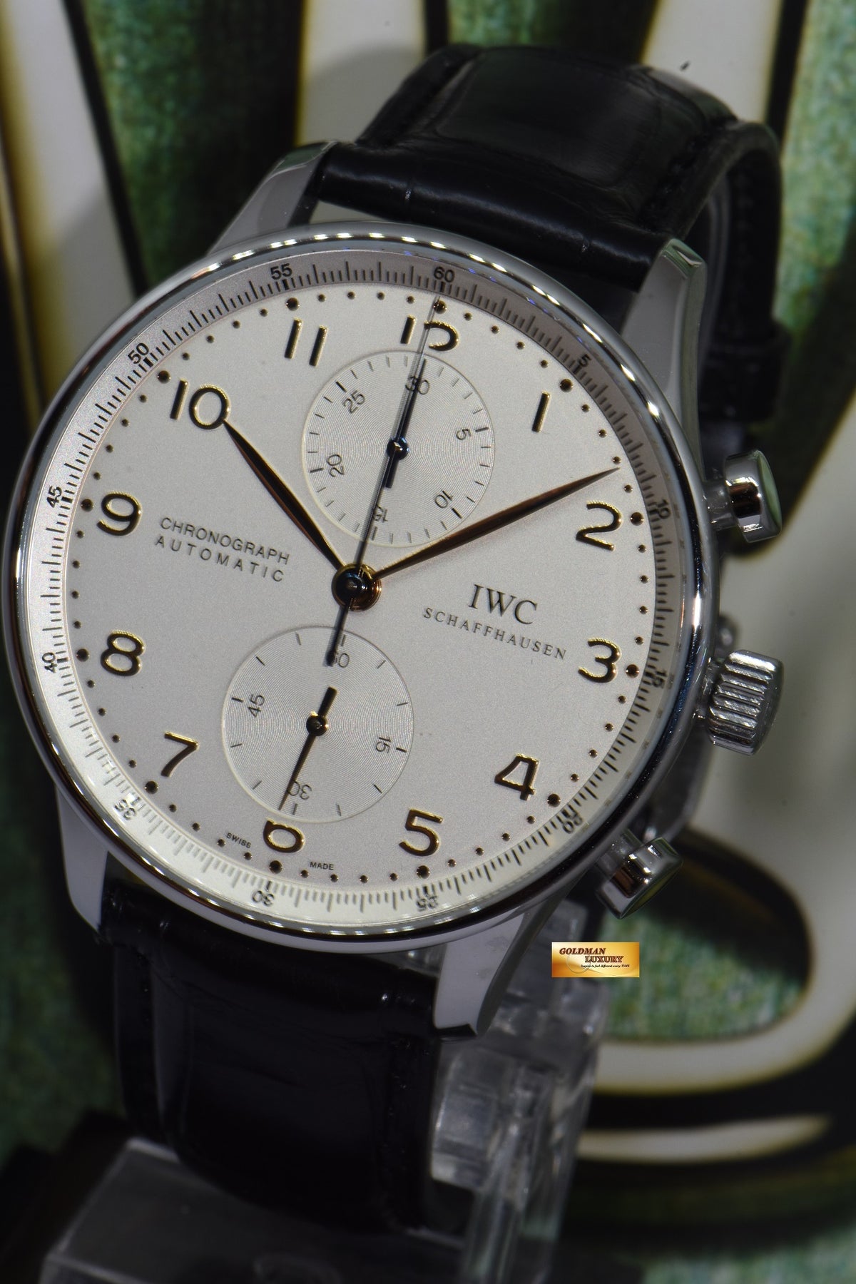 [SOLD] IWC PORTUGUESE CHRONOGRAPH 41mm SILVER AUTOMATIC IW3714 (NEAR MINT)