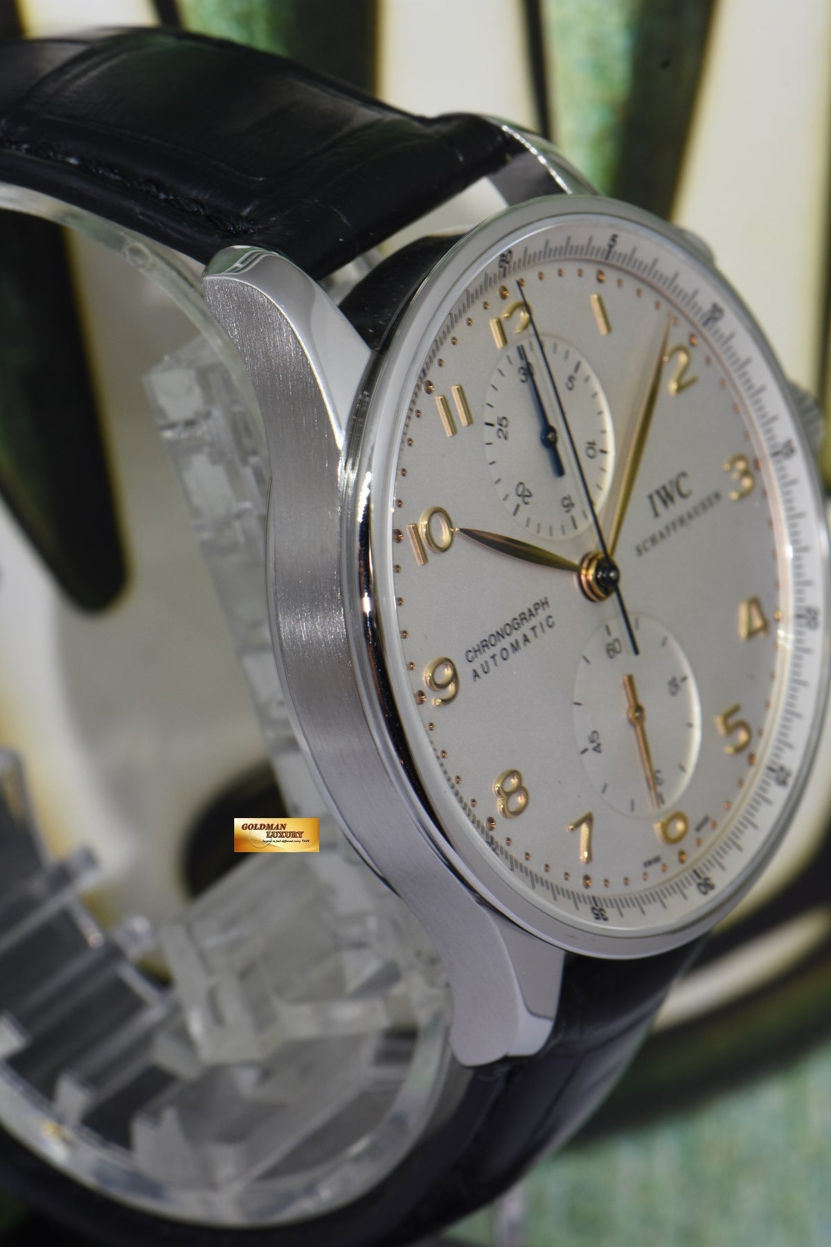 [SOLD] IWC PORTUGUESE CHRONOGRAPH 41mm SILVER AUTOMATIC IW3714 (NEAR MINT)