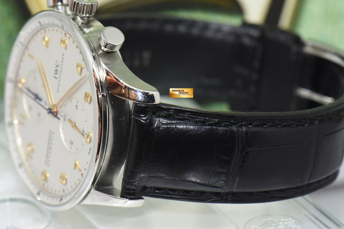 [SOLD] IWC PORTUGUESE CHRONOGRAPH 41mm SILVER AUTOMATIC IW3714 (NEAR MINT)