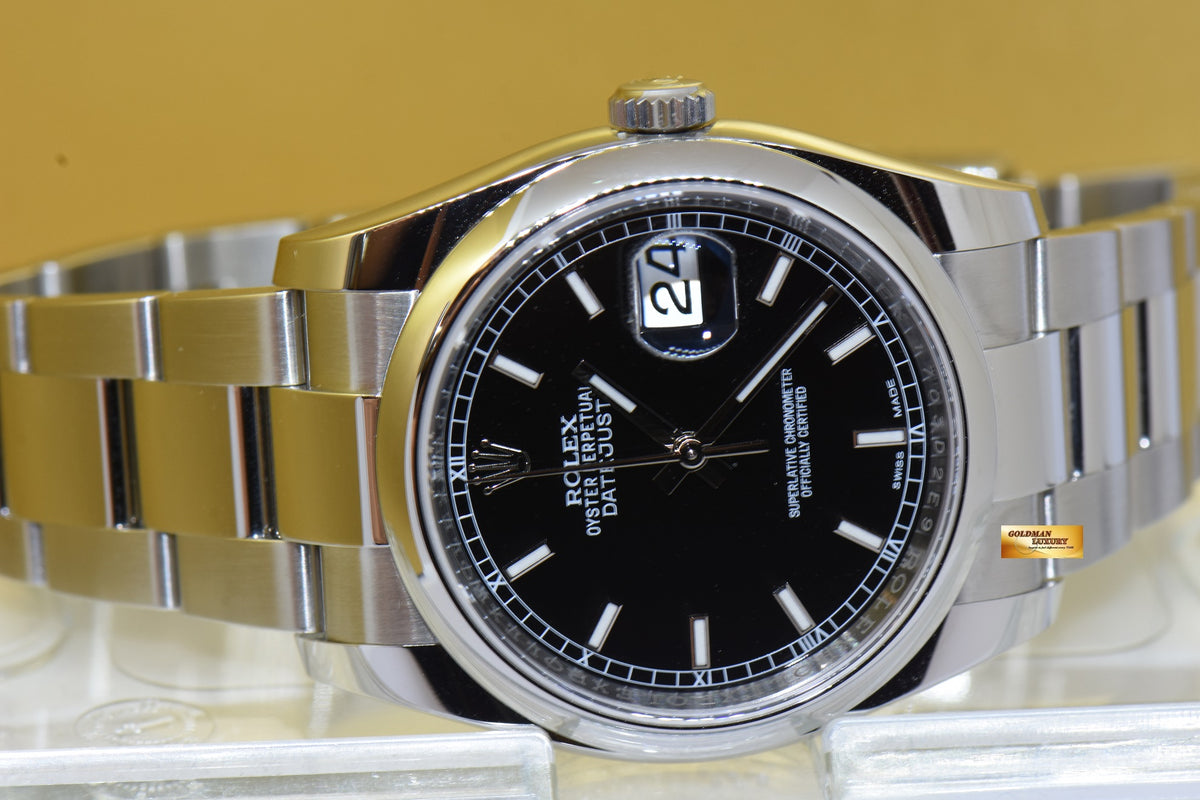 [SOLD] ROLEX OYSTER DATEJUST 36mm BLACK AUTOMATIC 116200 (NEW-UNWORN)
