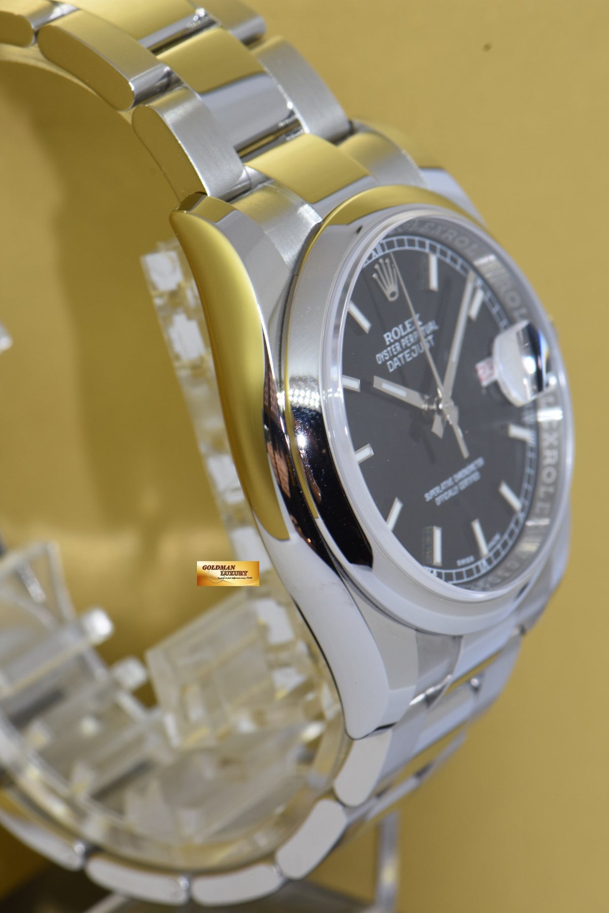 [SOLD] ROLEX OYSTER DATEJUST 36mm BLACK AUTOMATIC 116200 (NEW-UNWORN)