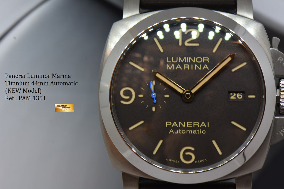 [SOLD] PANERAI LUMINOR MARINA 1950 SLIM TITANIUM AUTOMATIC PAM 1351 [NEW MODEL] (MINT)