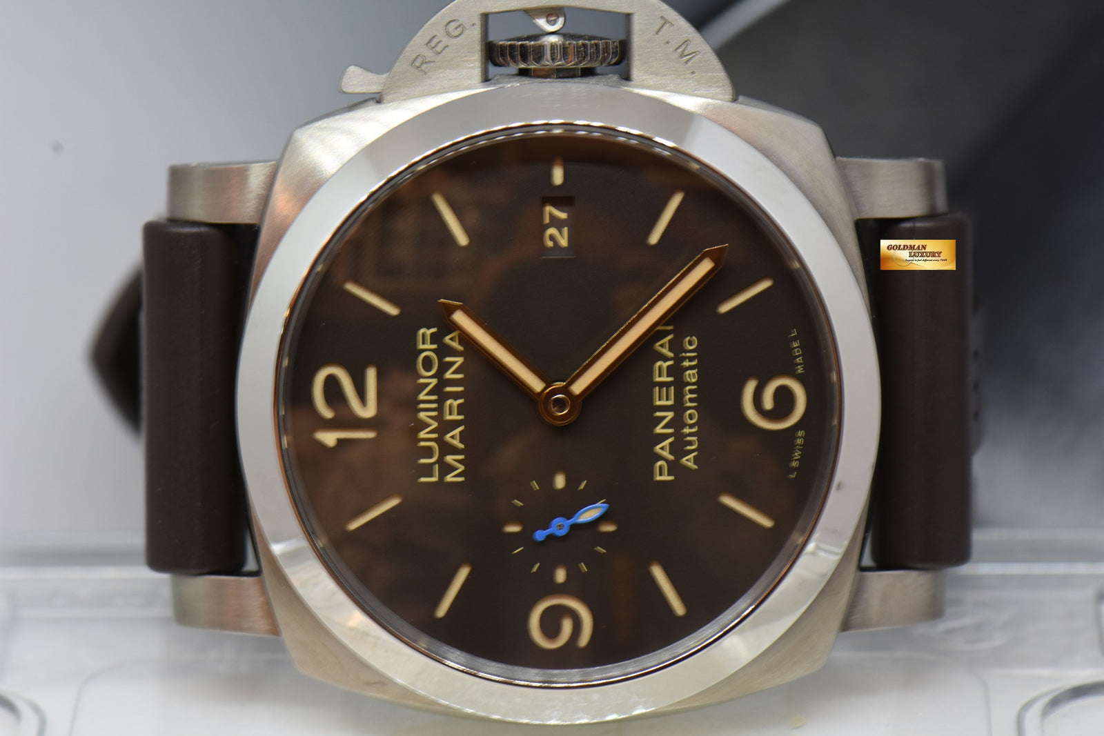 SOLD PANERAI LUMINOR MARINA 1950 SLIM TITANIUM AUTOMATIC PAM 1351 N Goldman Luxury