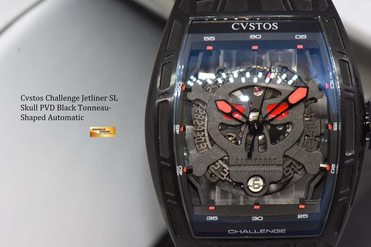 [SOLD] CVSTOS CHALLENGE JETLINER SL SKULL PVD BLACK AUTOMATIC (MINT)