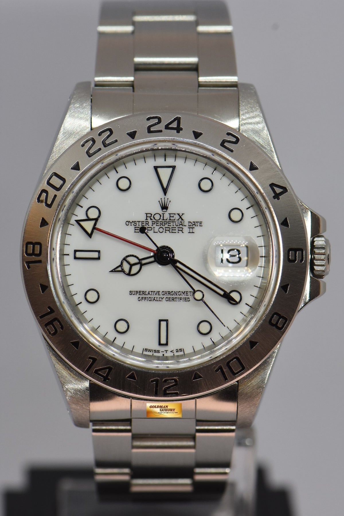[SOLD] ROLEX OYSTER PERPETUAL EXPLORER II (PINHOLE : NON-SOLID ENDLINK) WHITE 16570 (NEAR MINT)