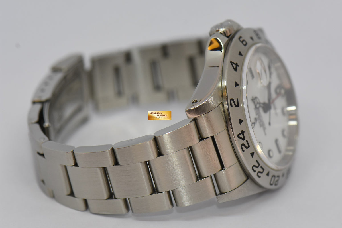 [SOLD] ROLEX OYSTER PERPETUAL EXPLORER II (PINHOLE : NON-SOLID ENDLINK) WHITE 16570 (NEAR MINT)