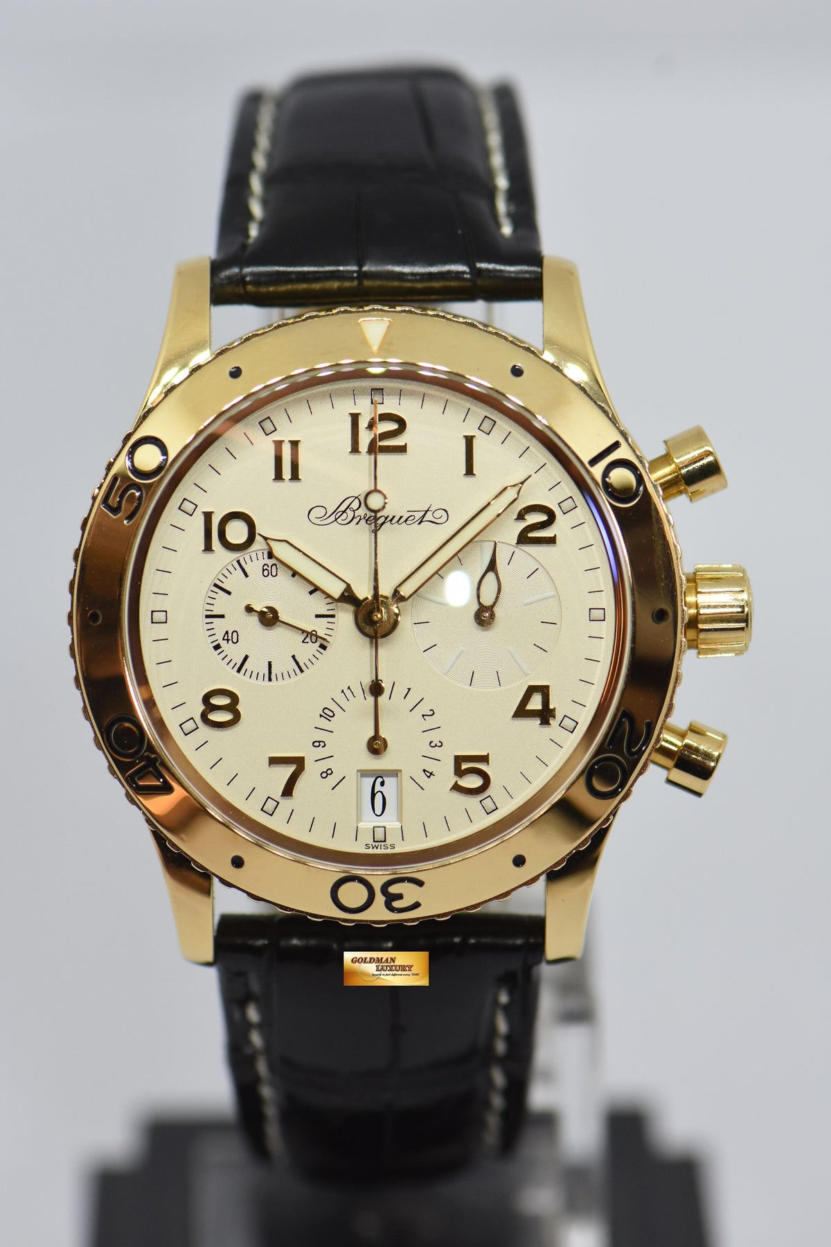 [SOLD] BREGUET TYPE XX TRANSATLANTIQUE FLYBACK CHRONOGRAPH 18K YELLOW GOLD 39.5mm AUTOMATIC 3820 (MINT)