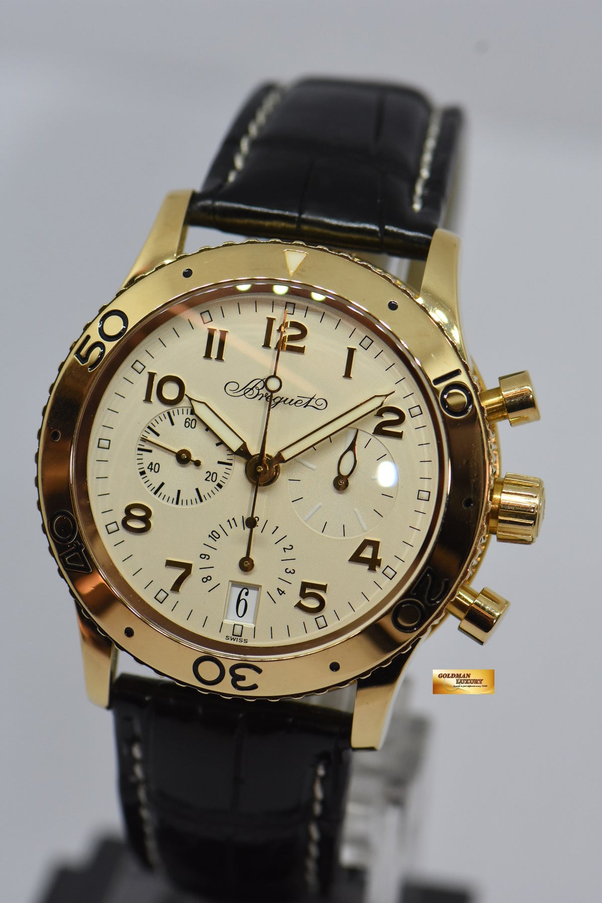 [SOLD] BREGUET TYPE XX TRANSATLANTIQUE FLYBACK CHRONOGRAPH 18K YELLOW GOLD 39.5mm AUTOMATIC 3820 (MINT)