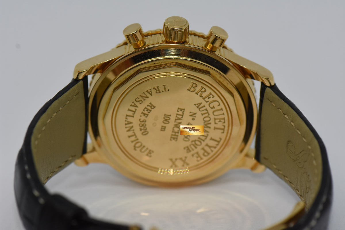 [SOLD] BREGUET TYPE XX TRANSATLANTIQUE FLYBACK CHRONOGRAPH 18K YELLOW GOLD 39.5mm AUTOMATIC 3820 (MINT)