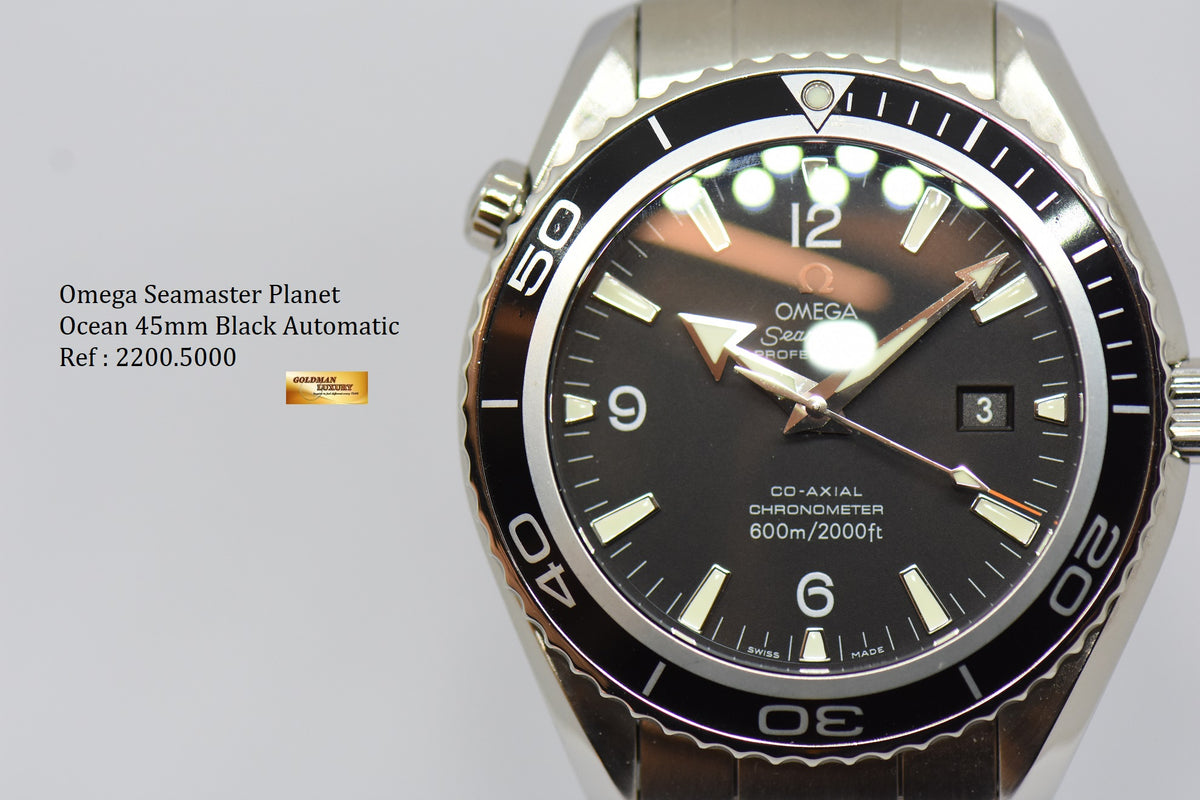 [SOLD] OMEGA SEAMASTER PLANET OCEAN 45mm BLACK AUTOMATIC 2200.5000 (MINT)