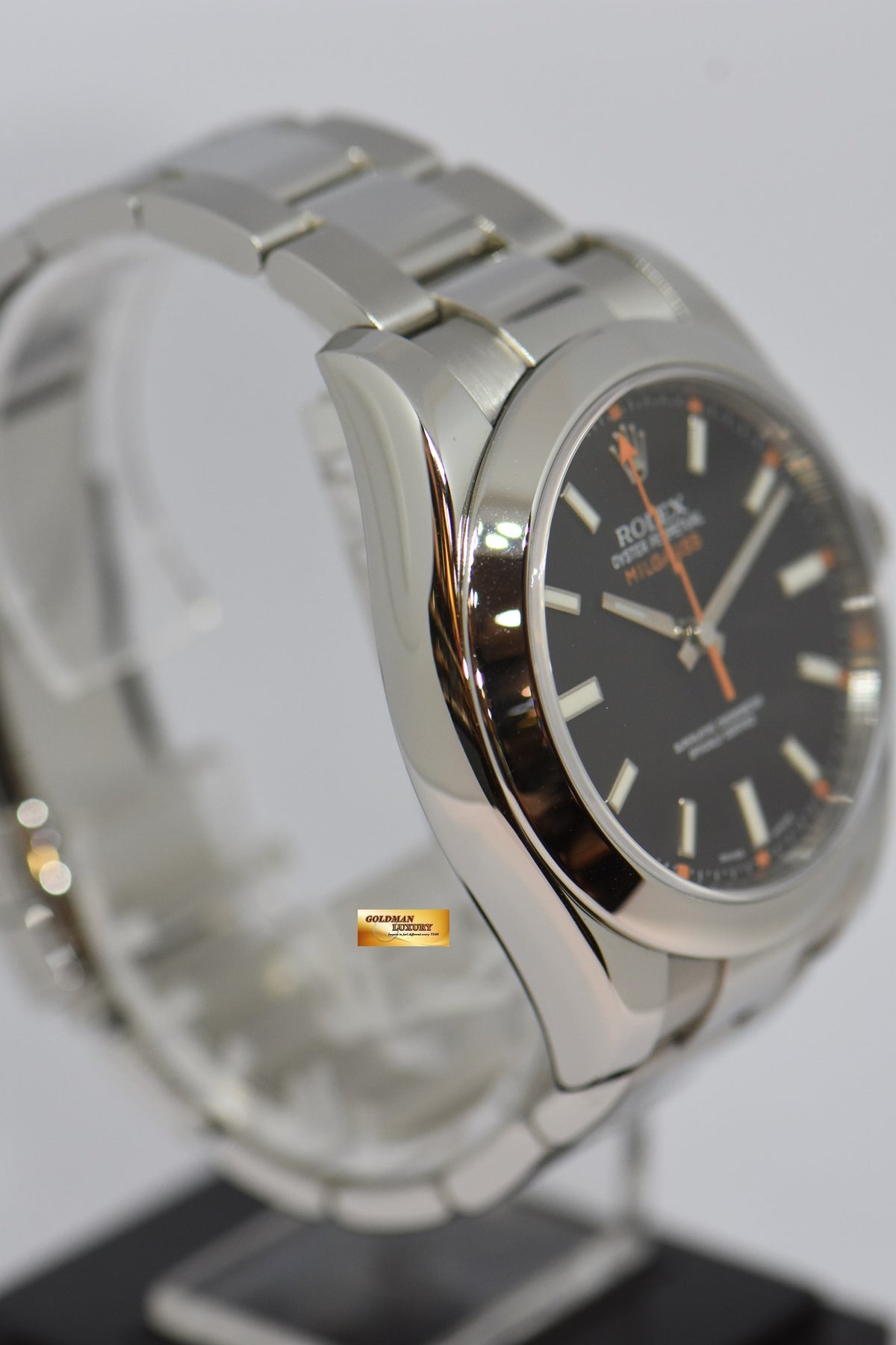 [SOLD] ROLEX OYSTER PERPETUAL MILGAUSS SS BLACK AUTOMATIC 116400 (NEAR MINT)