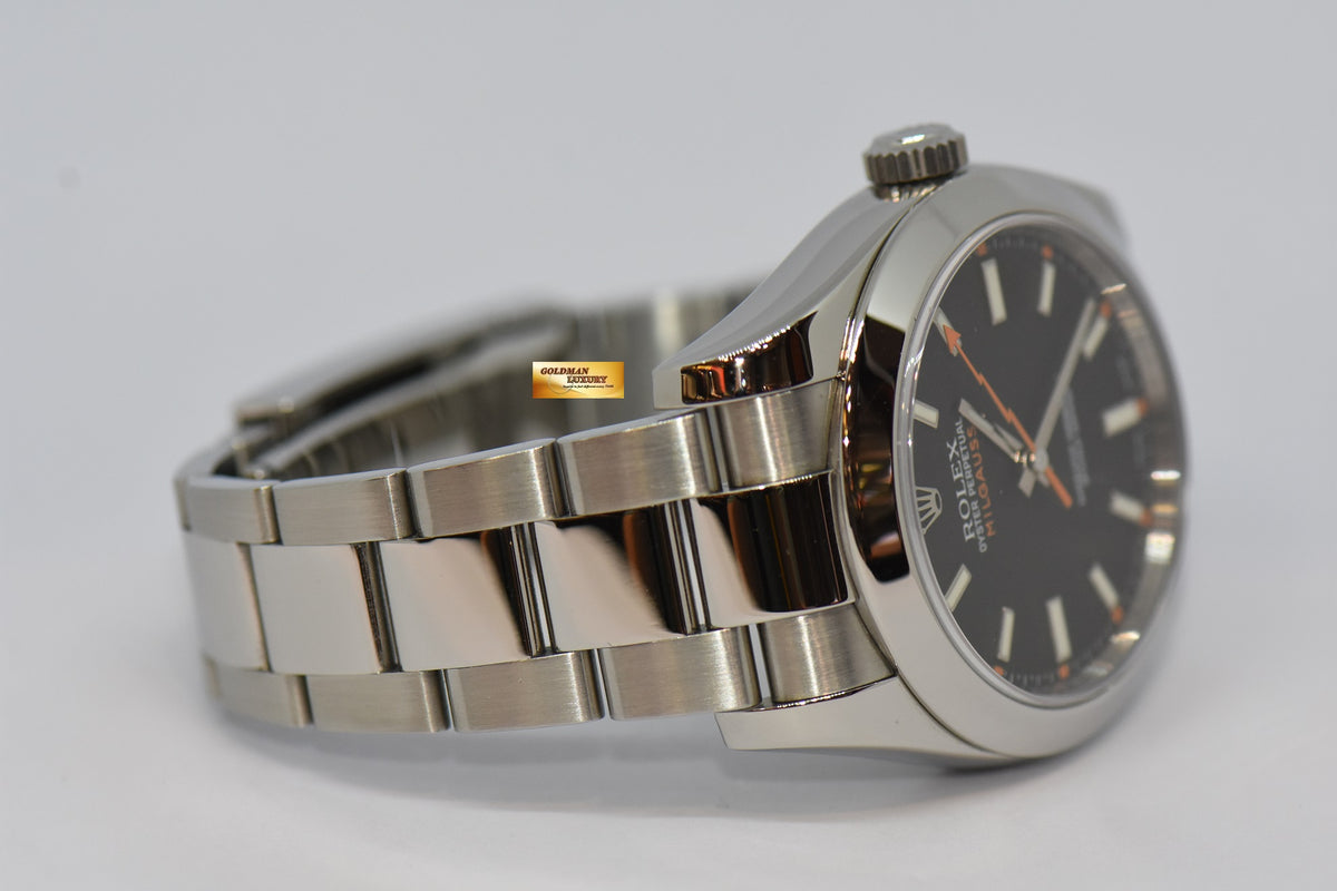 [SOLD] ROLEX OYSTER PERPETUAL MILGAUSS SS BLACK AUTOMATIC 116400 (NEAR MINT)