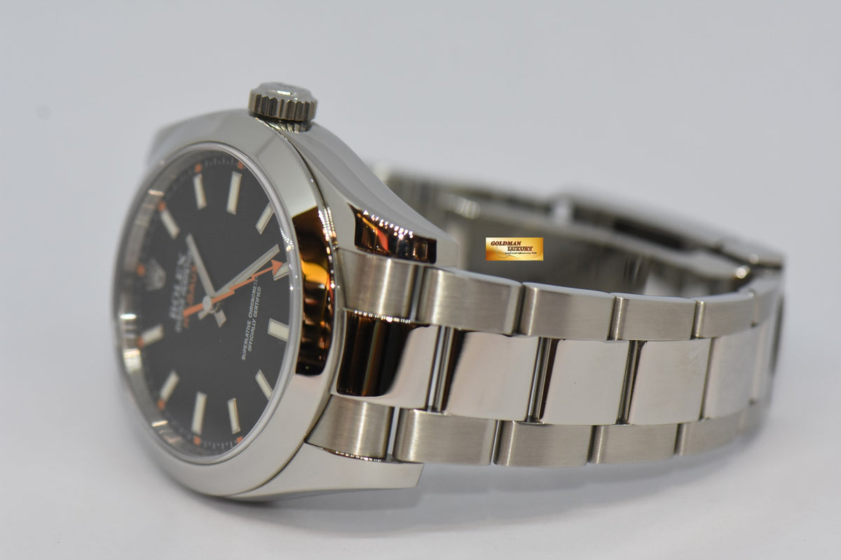 [SOLD] ROLEX OYSTER PERPETUAL MILGAUSS SS BLACK AUTOMATIC 116400 (NEAR MINT)