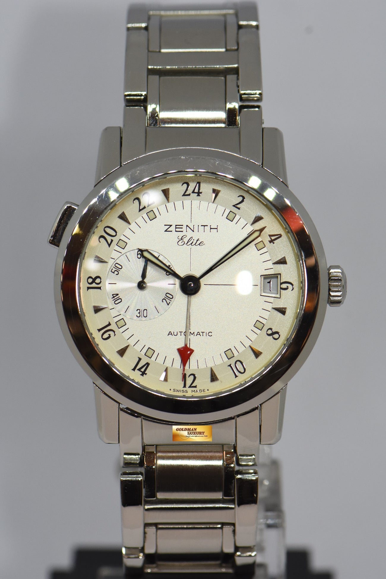 SOLD ZENITH PORT ROYAL V DUAL TIME 38mm ELITE AUTOMATIC 02.0450.682 Goldman Luxury