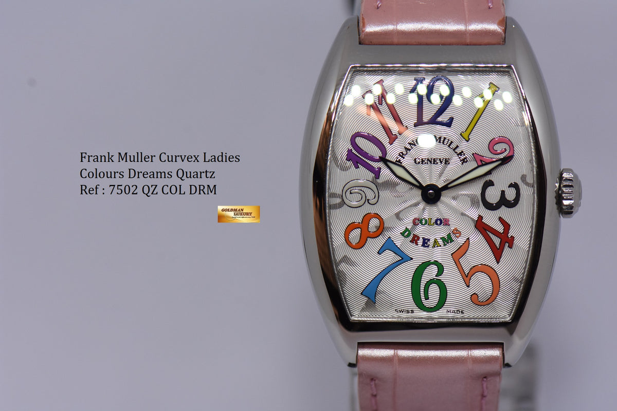 [SOLD] FRANCK MULLER CURVEX LADIES COLOR DREAMS QUARTZ 7502 QZ COL DRM (MINT)
