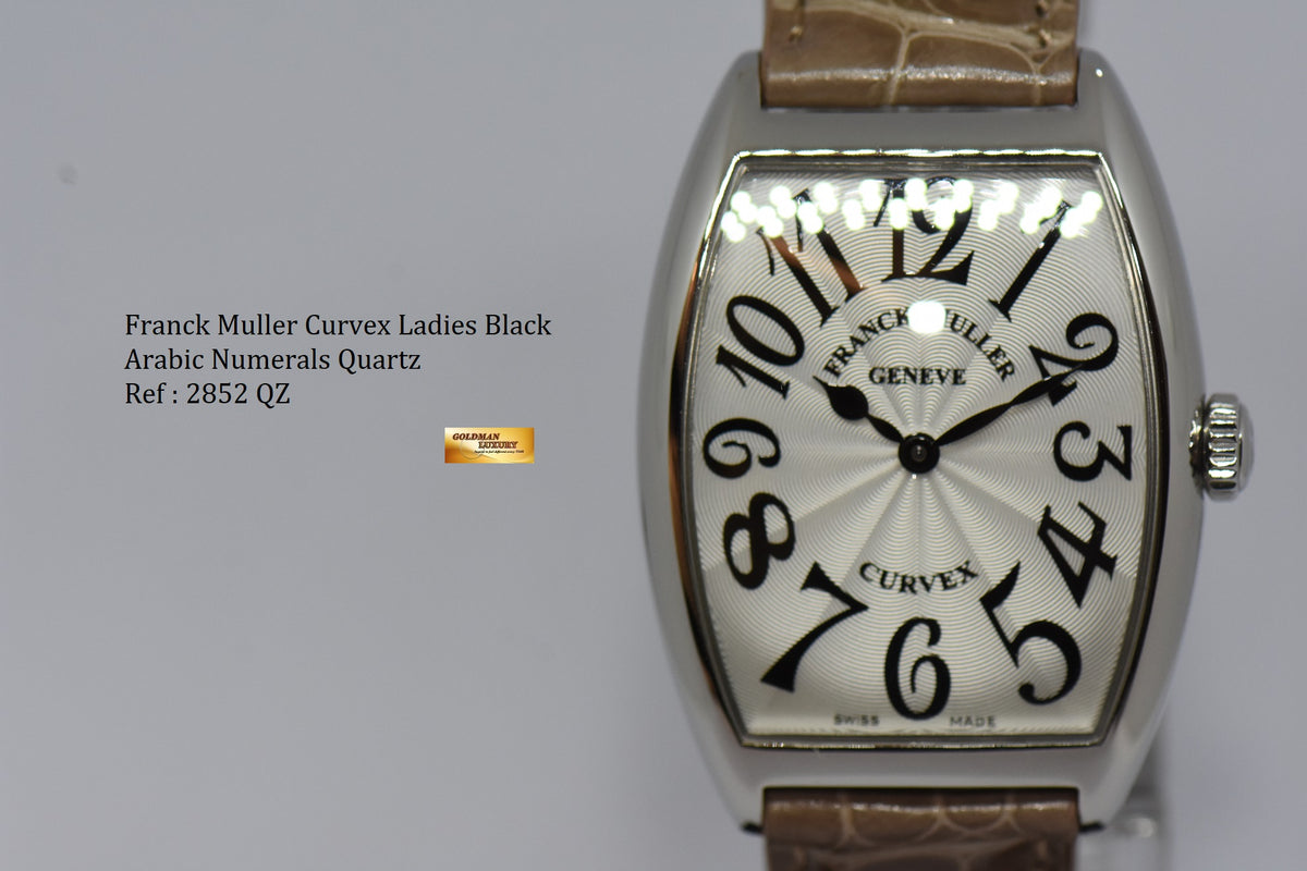 [SOLD] FRANCK MULLER CURVEX LADIES BLACK ARABIC QUARTZ 2852 QZ (MINT)