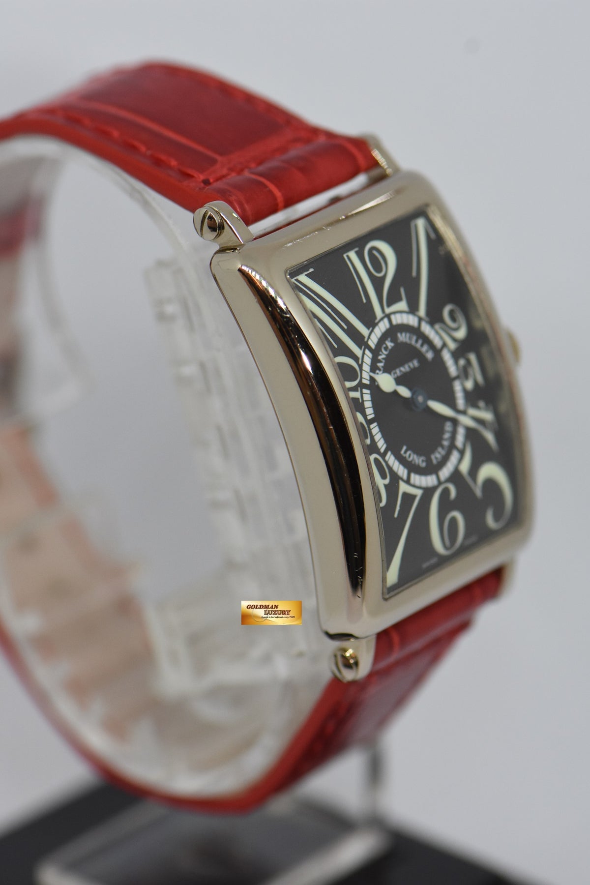 [SOLD] FRANCK MULLER LONG ISLAND LADIES 18K WHITE GOLD ARABIC BLACK DIAL 952 QZ (NEAR MINT)