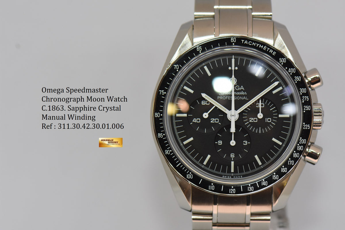 [SOLD] OMEGA SPEEDMASTER PROFESSIONAL MOON WATCH C.1863 MANUAL WINDING (SEE-THRU SAPPHIRE CRYSTAL BACK) (LNIB)