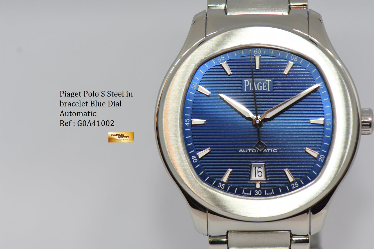 [SOLD] PIAGET POLO S STEEL IN BRACELET BLUE DIAL AUTOMATIC G0A41002 (MINT)