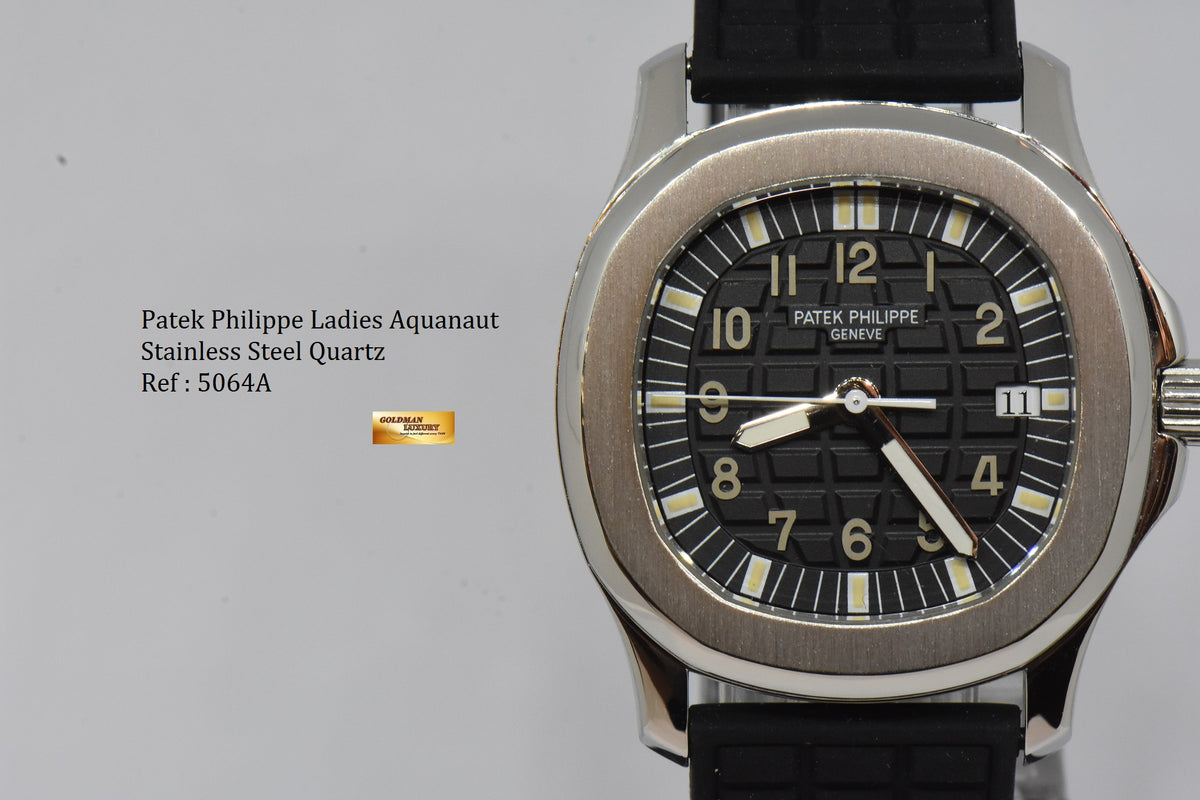[SOLD] PATEK PHILIPPE AQUANAUT STEEL 36mm QUARTZ 5064A (MINT)