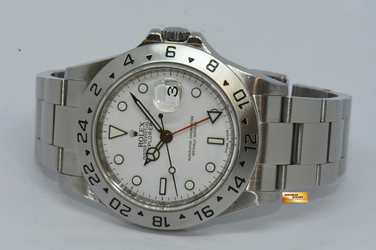 [SOLD] ROLEX OYSTER PERPETUAL EXPLORER II (CHAPTERING) 3186 MOVEMENT WHITE 16570 (MINT)