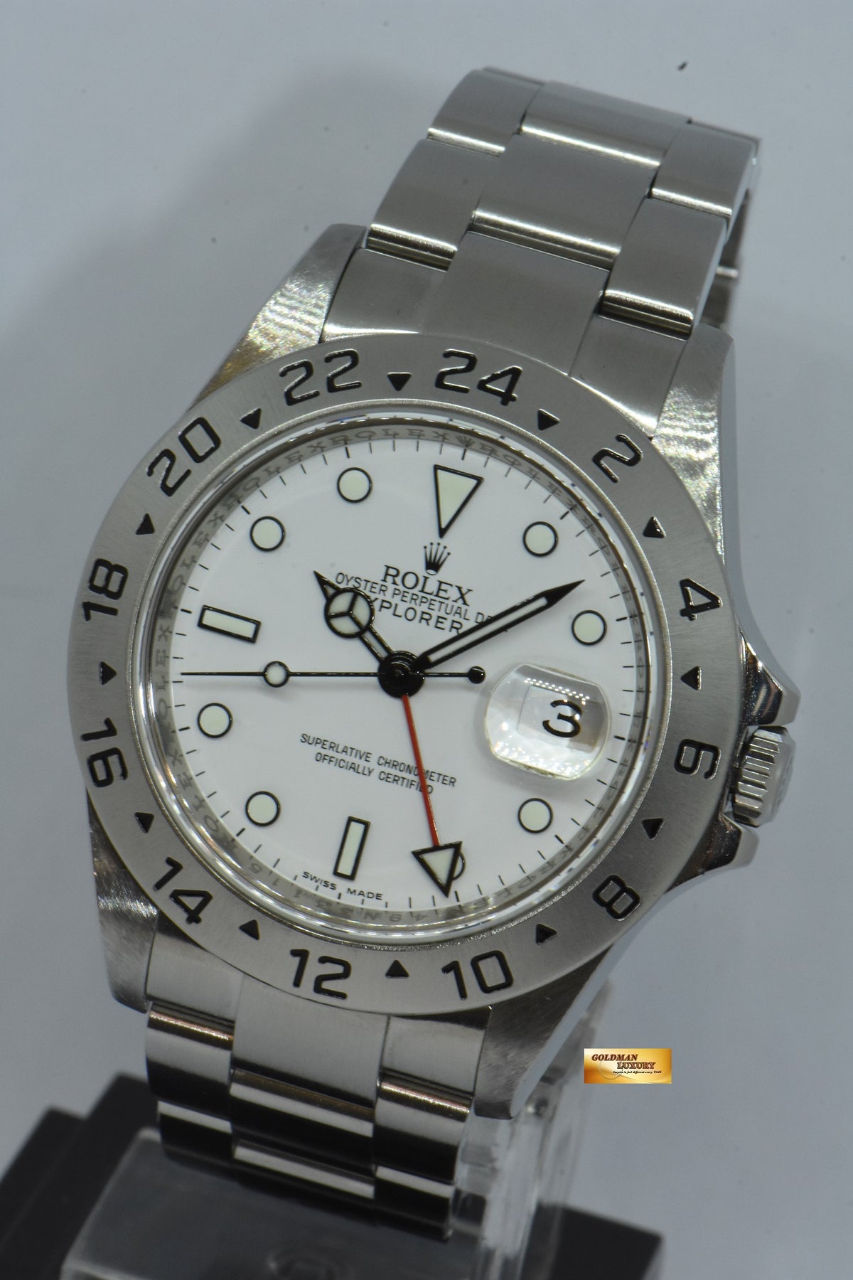 [SOLD] ROLEX OYSTER PERPETUAL EXPLORER II (CHAPTERING) 3186 MOVEMENT WHITE 16570 (MINT)