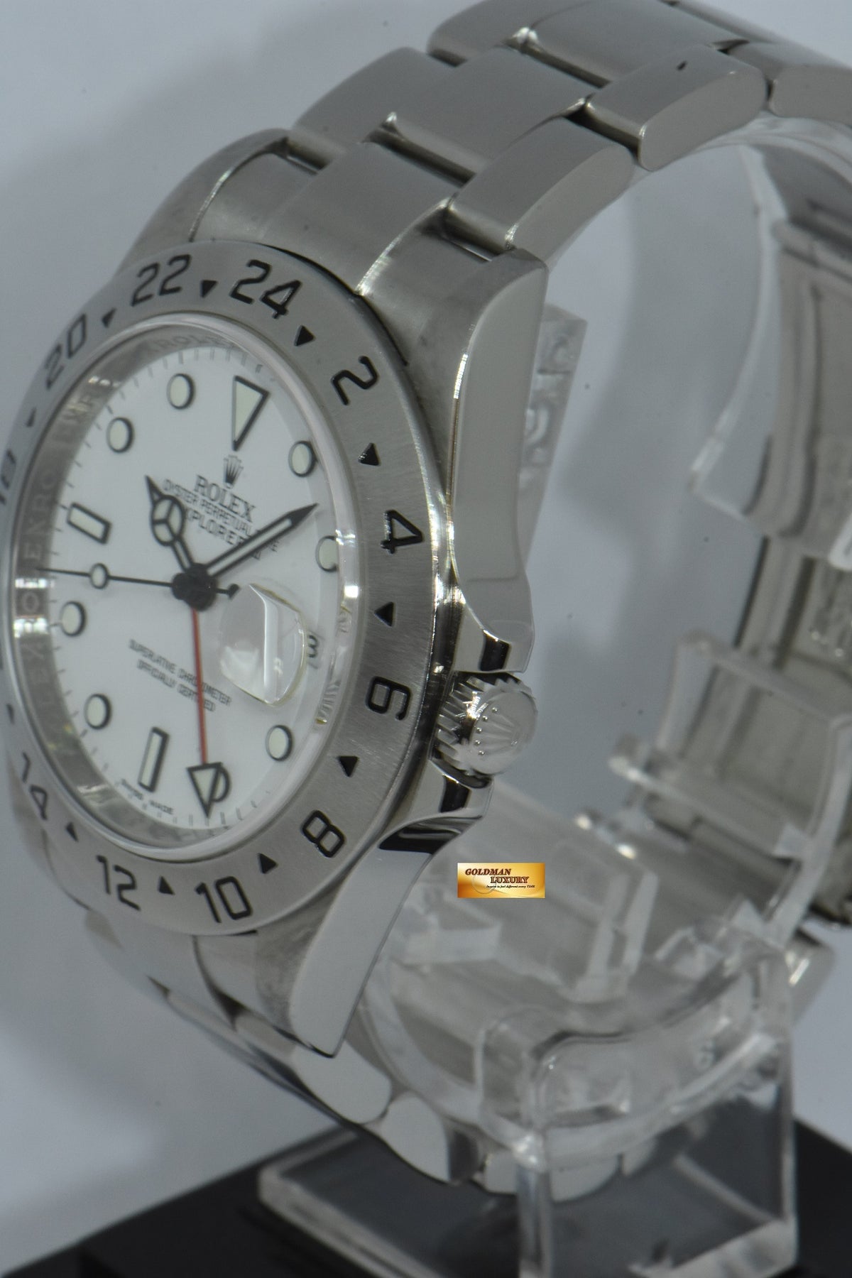 [SOLD] ROLEX OYSTER PERPETUAL EXPLORER II (CHAPTERING) 3186 MOVEMENT WHITE 16570 (MINT)