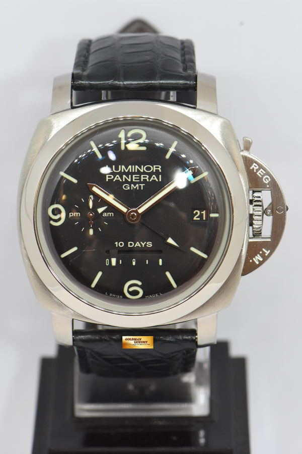 [SOLD] PANERAI LUMINOR GMT 44mm 1950 STEEL DAY / NIGHT 10 DAYS POWER RESERVE AUTOMATIC PAM 270 (NEAR MINT)