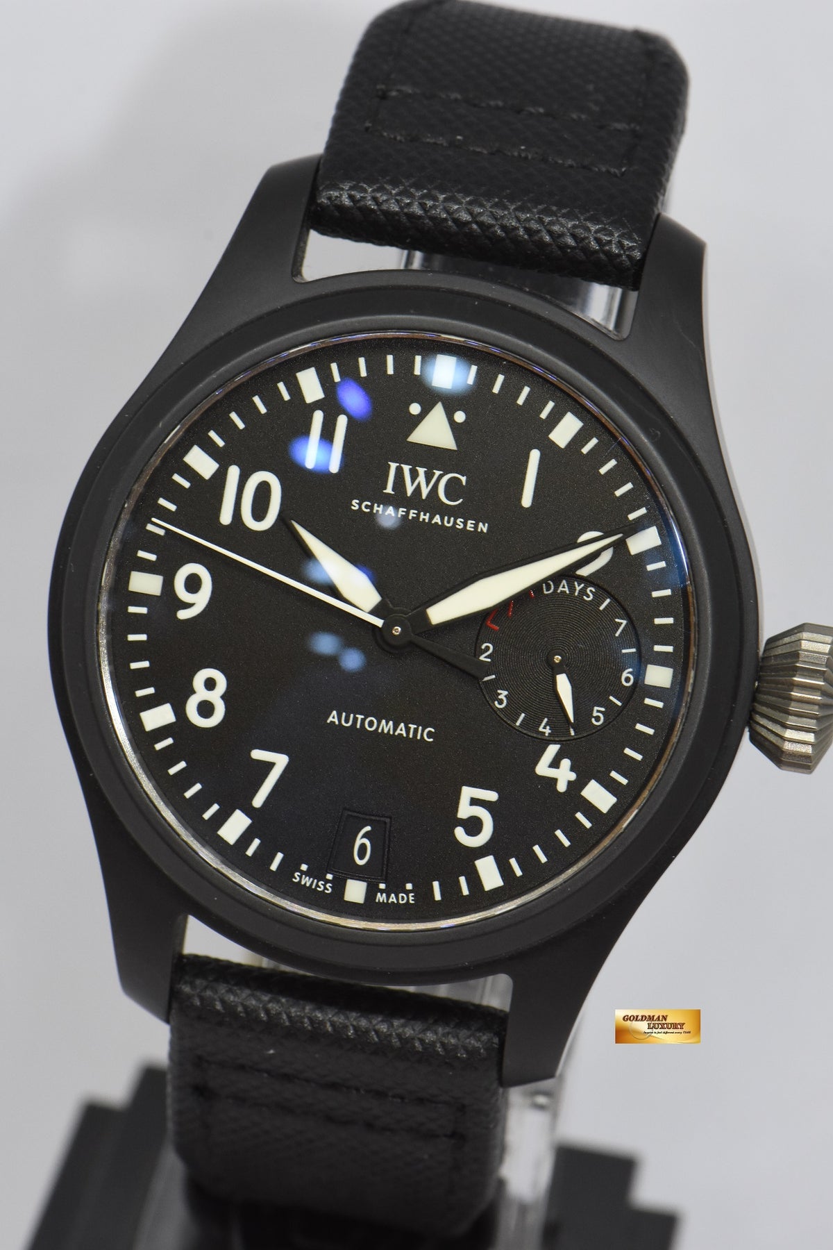 [SOLD] IWC BIG PILOT TOP GUN 46mm CERAMIC BLACK 7 DAYS POWER RESERVE AUTOMATIC IW5020-01 (NEAR MINT)