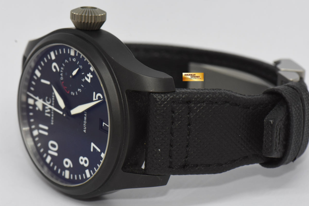 [SOLD] IWC BIG PILOT TOP GUN 46mm CERAMIC BLACK 7 DAYS POWER RESERVE AUTOMATIC IW5020-01 (NEAR MINT)