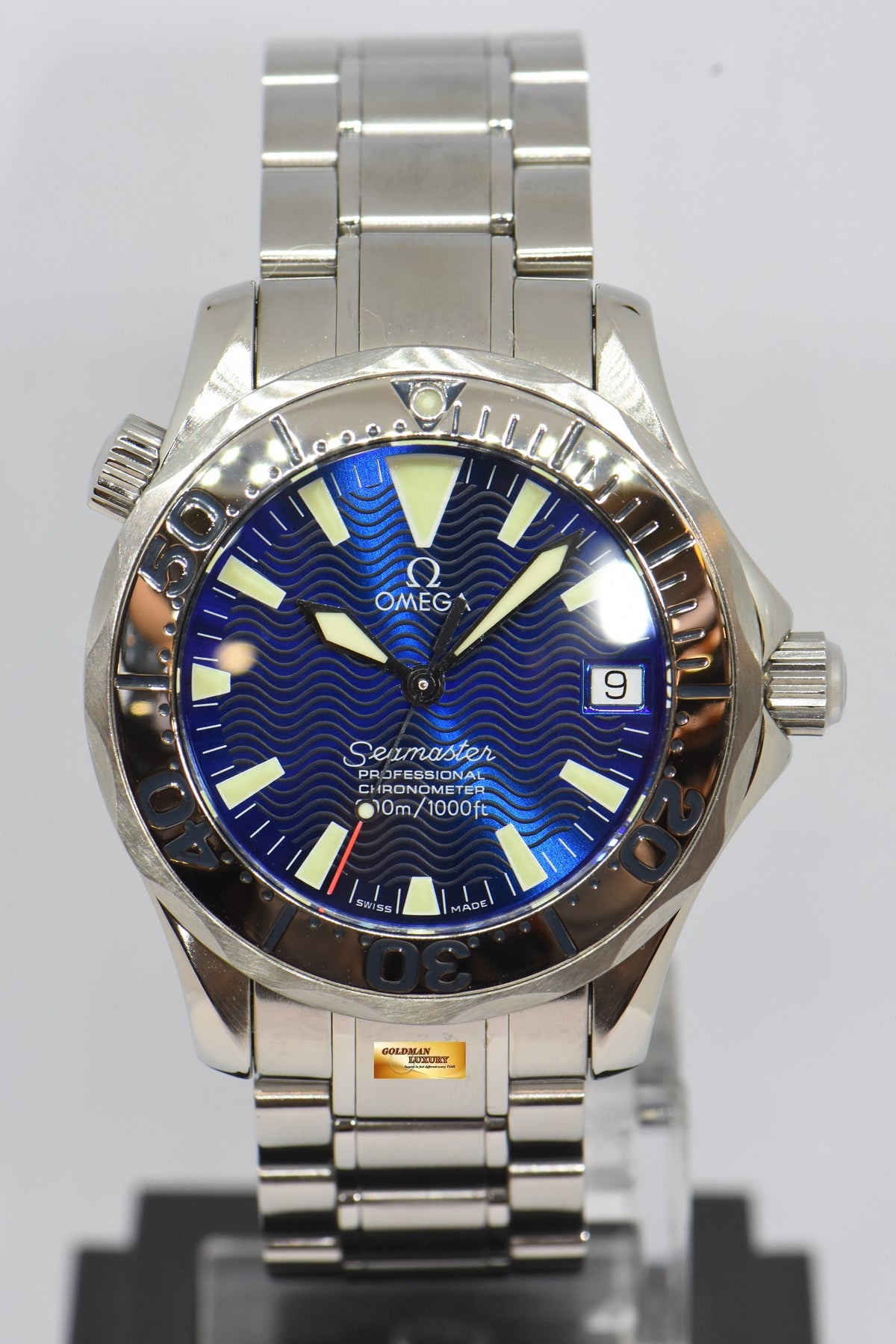 [SOLD] OMEGA SEAMASTER CHRONOMETER 36mm MIDSIZE ELECTRIC BLUE AUTOMATIC 2253.8000 (MINT)
