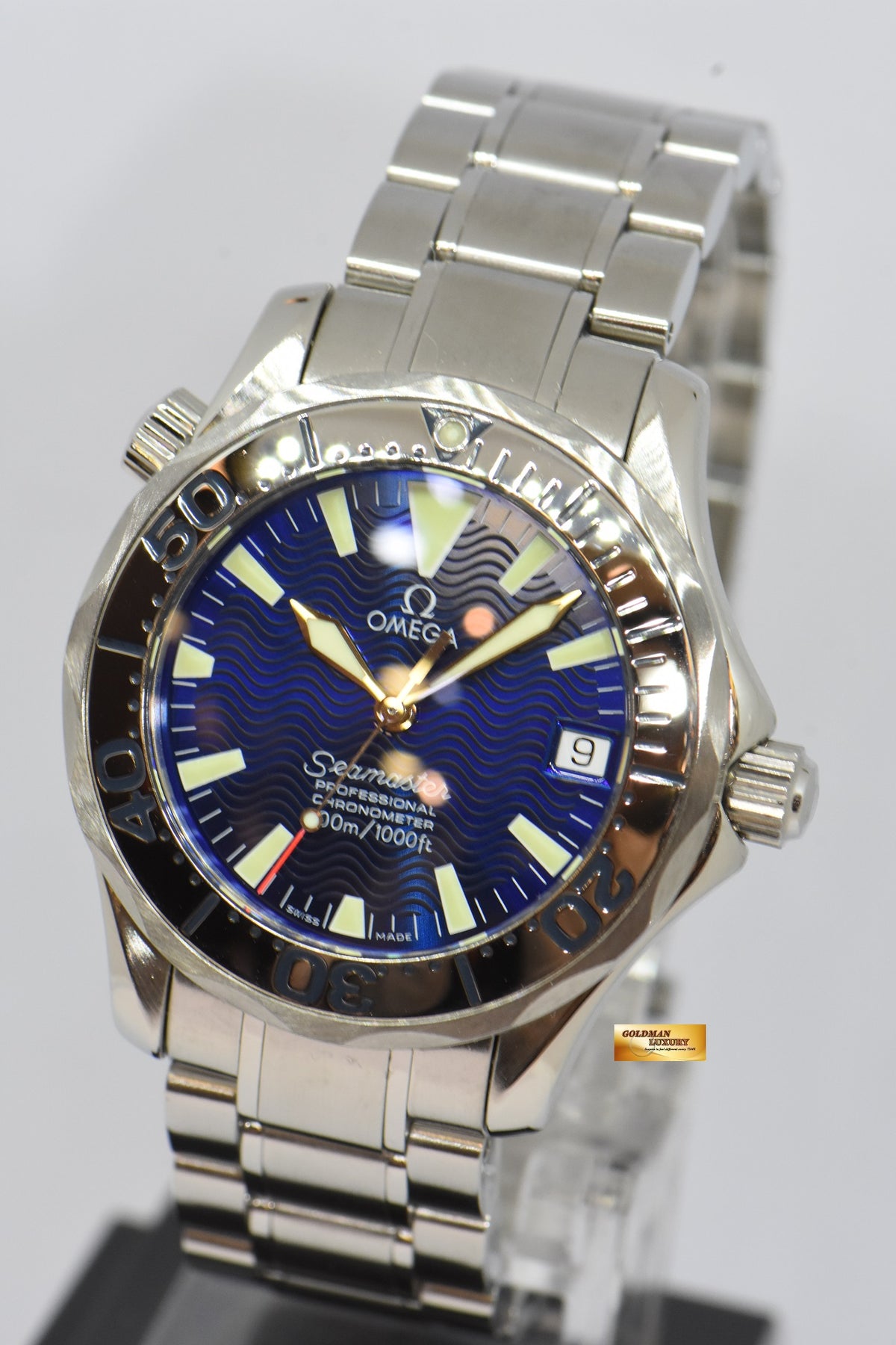 [SOLD] OMEGA SEAMASTER CHRONOMETER 36mm MIDSIZE ELECTRIC BLUE AUTOMATIC 2253.8000 (MINT)