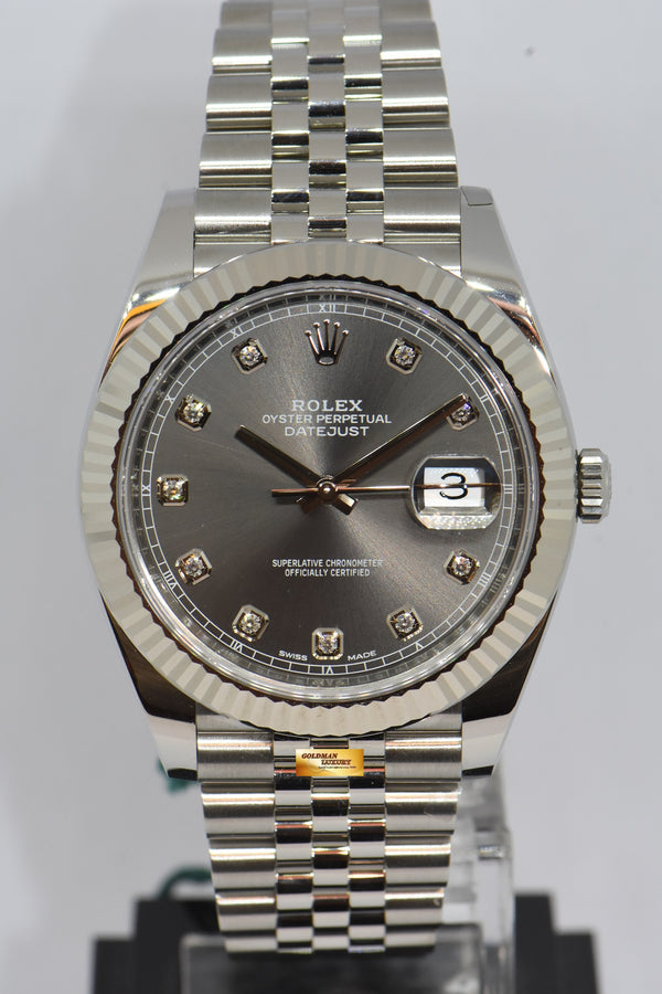 [SOLD] ROLEX OYSTER PERPETUAL DATEJUST 41 SS DIAMOND DIAL JUBILEE BRACELET 126334 (NEW-UNWORN)
