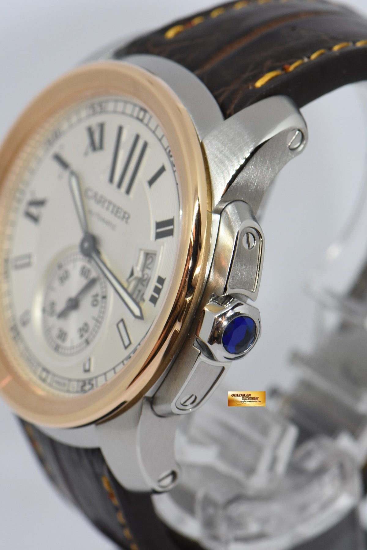[SOLD] CARTIER De CALIBRE MEN’S 42mm HALF-GOLD AUTOMATIC W7100039 (MINT)