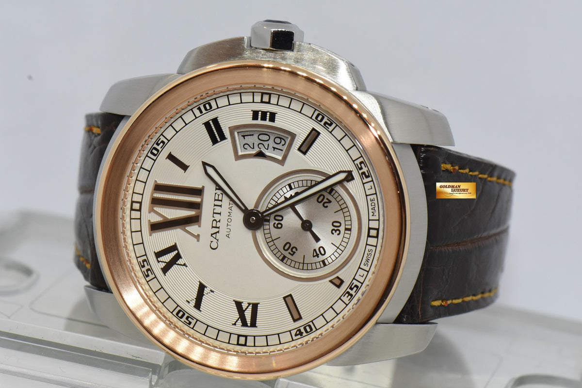 [SOLD] CARTIER De CALIBRE MEN’S 42mm HALF-GOLD AUTOMATIC W7100039 (MINT)