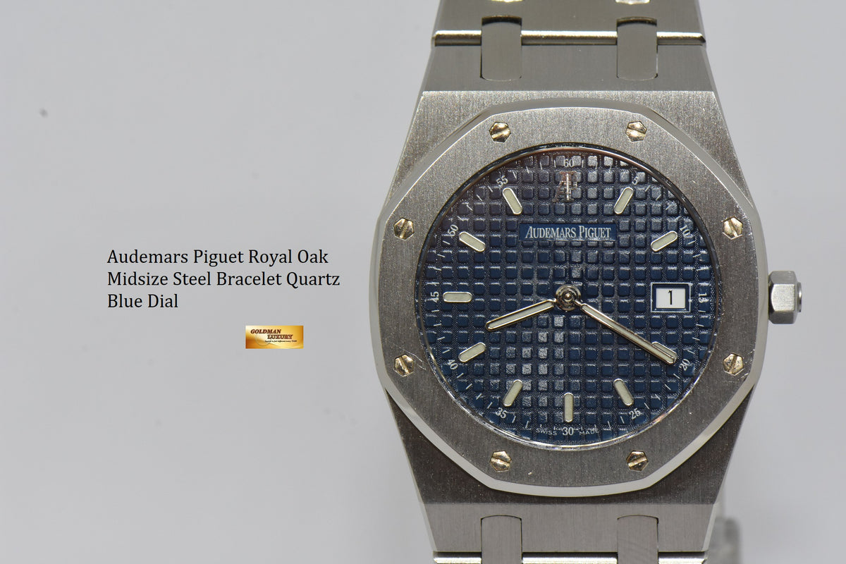 [SOLD] AUDEMARS PIGUET ROYAL OAK MIDSIZE BLUE DIAL QUARTZ (MINT)