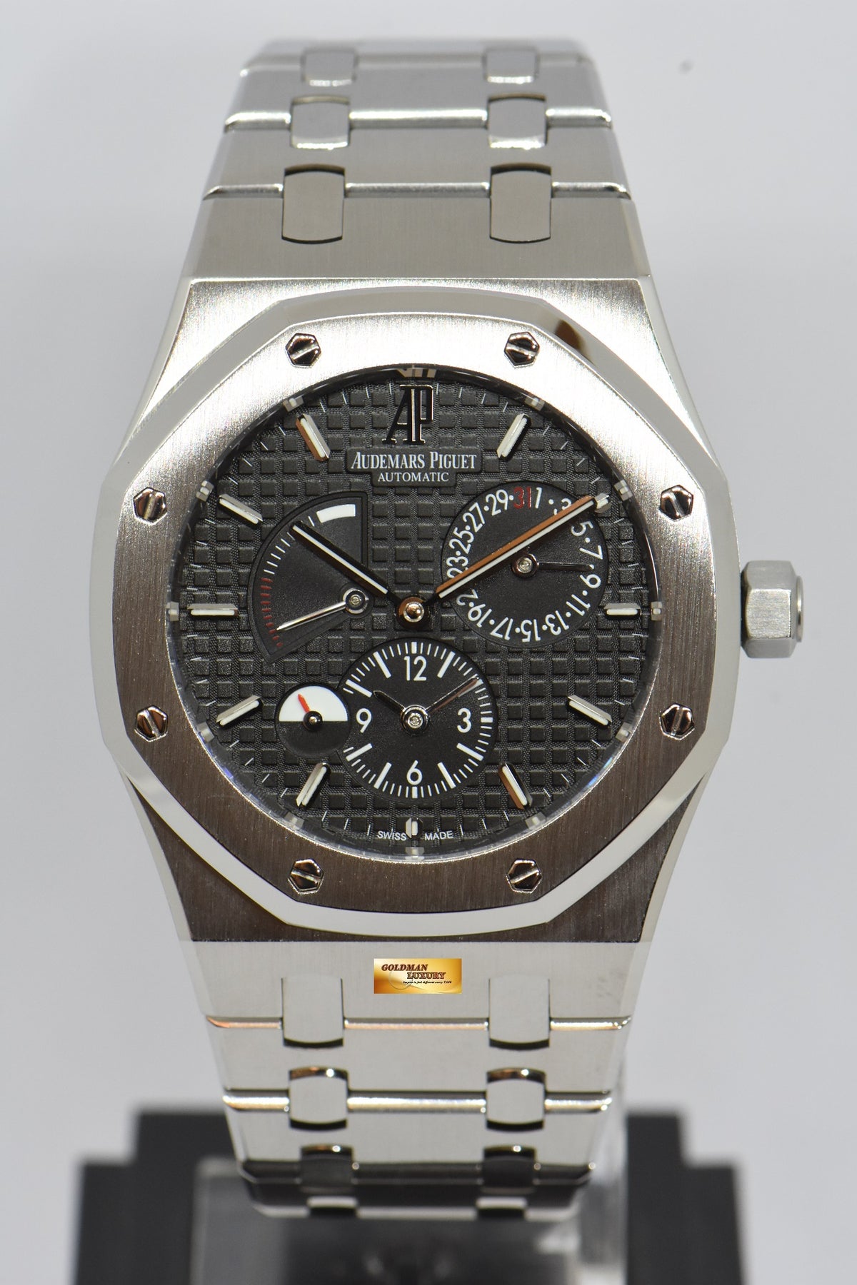 [SOLD] AUDEMARS PIGUET ROYAL OAK POWER RESERVE DUAL TIME 39mm STEEL IN BRACELET AUTOMATIC 26120ST (MINT)