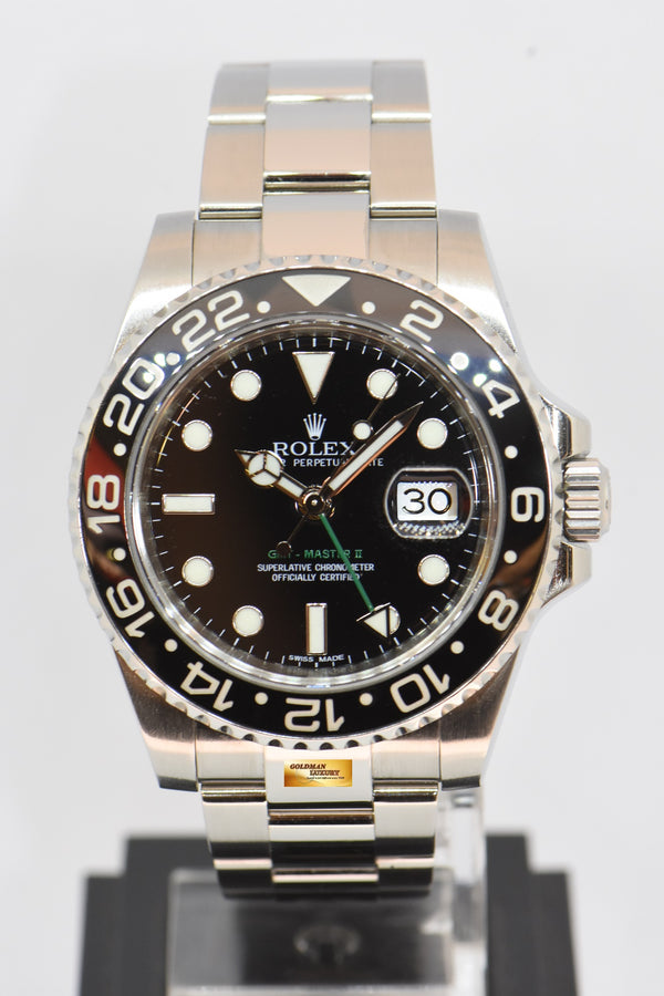 [SOLD] ROLEX OYSTER PERPETUAL GMT-MASTER II CERAMIC BLACK AUTOMATIC 116710LN (MINT)