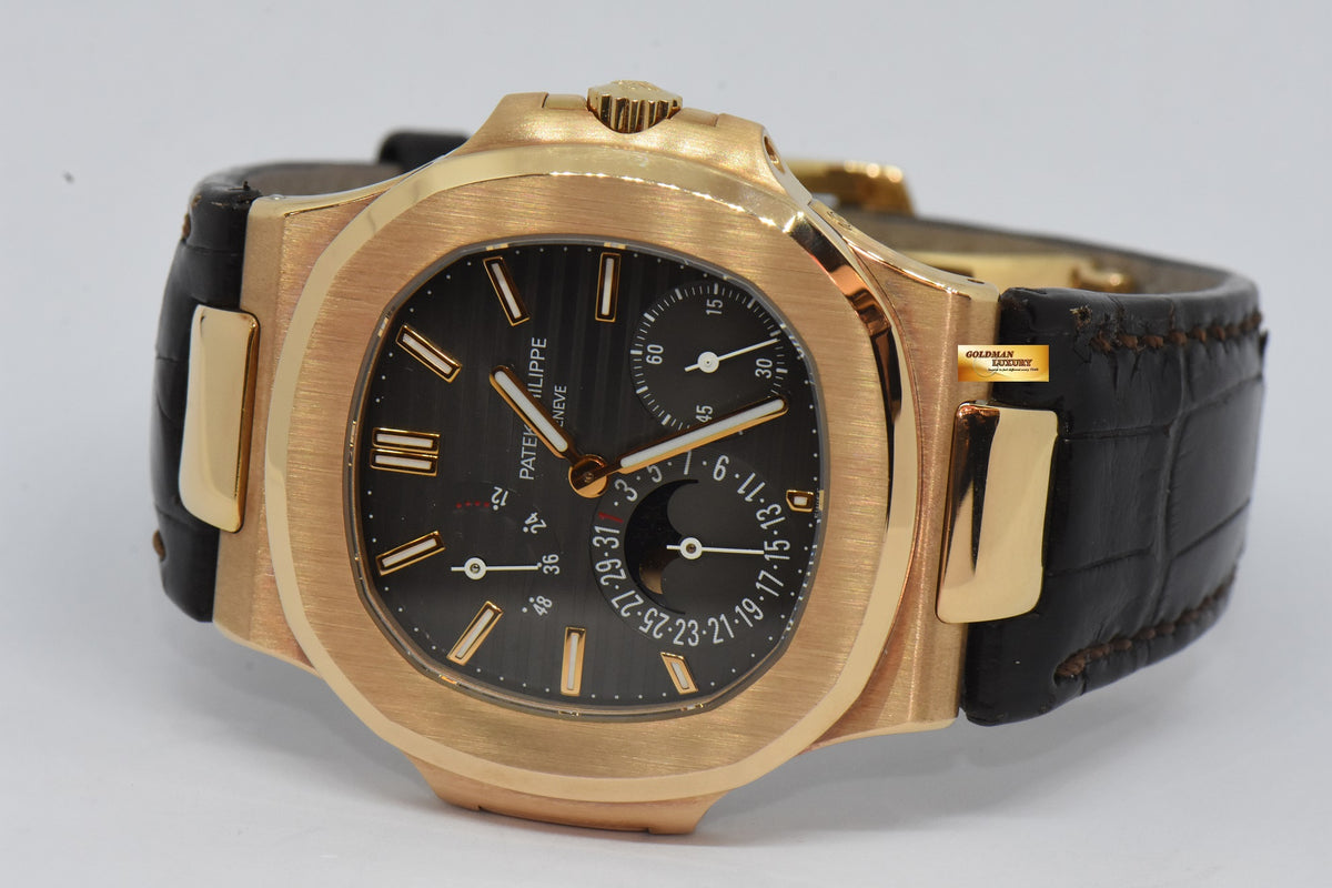 [SOLD] PATEK PHILIPPE NAUTILUS 18K ROSE GOLD MOONPHASE POWER RESERVE 5712R (NEW OLD STOCK)
