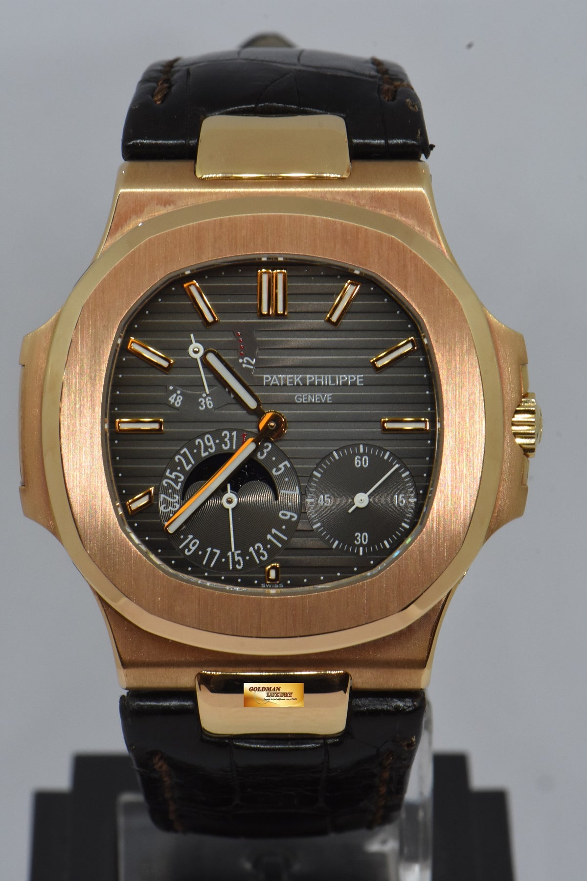 [SOLD] PATEK PHILIPPE NAUTILUS 18K ROSE GOLD MOONPHASE POWER RESERVE 5712R (NEW OLD STOCK)