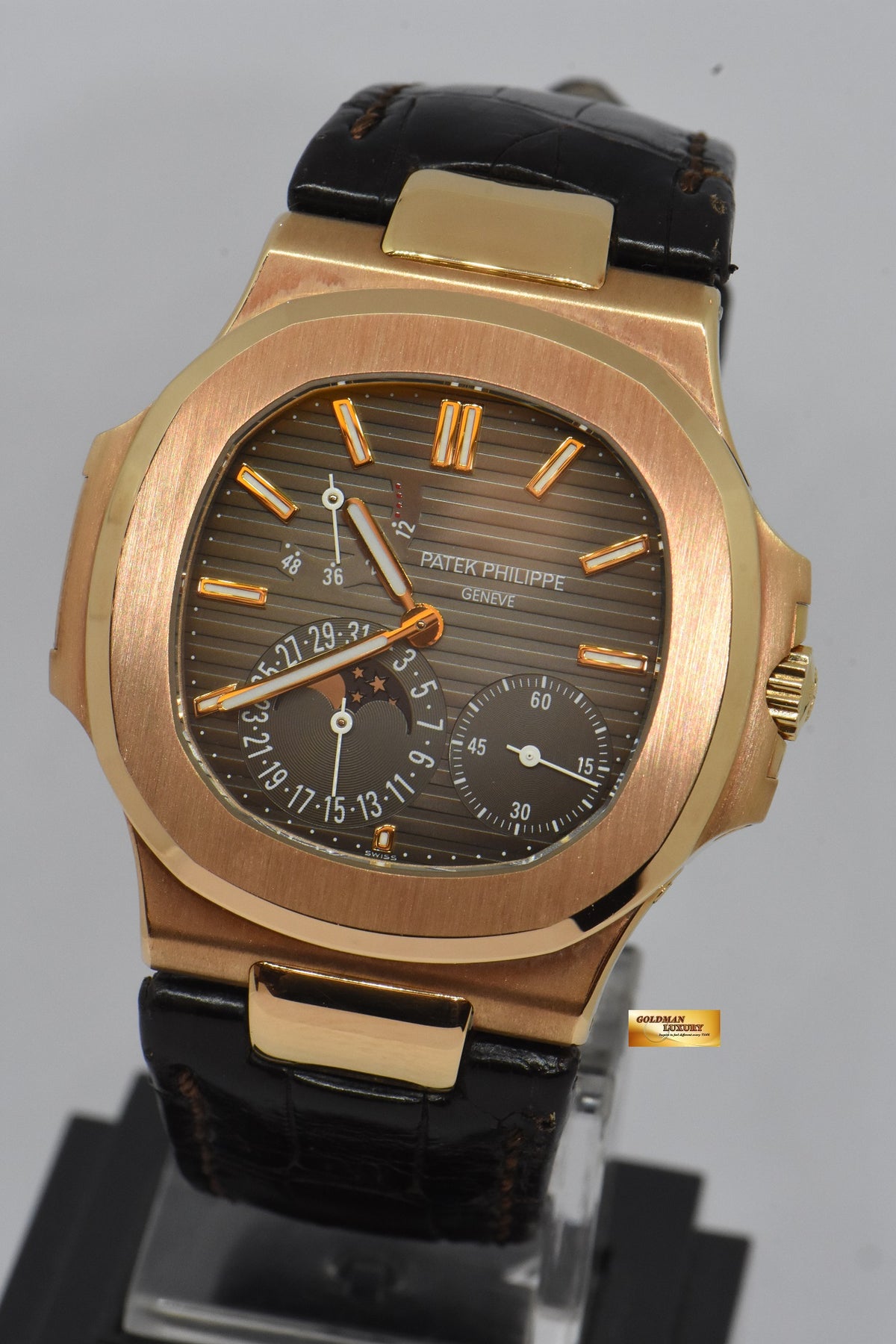 [SOLD] PATEK PHILIPPE NAUTILUS 18K ROSE GOLD MOONPHASE POWER RESERVE 5712R (NEW OLD STOCK)