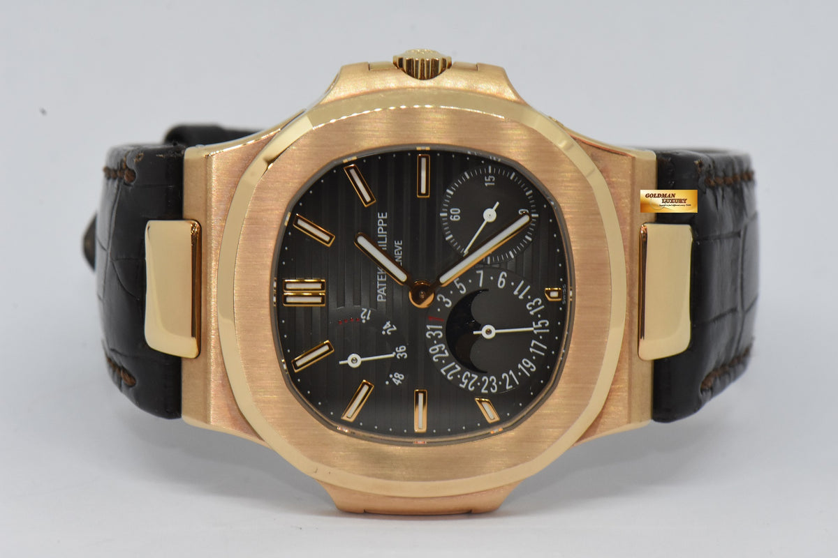 [SOLD] PATEK PHILIPPE NAUTILUS 18K ROSE GOLD MOONPHASE POWER RESERVE 5712R (NEW OLD STOCK)