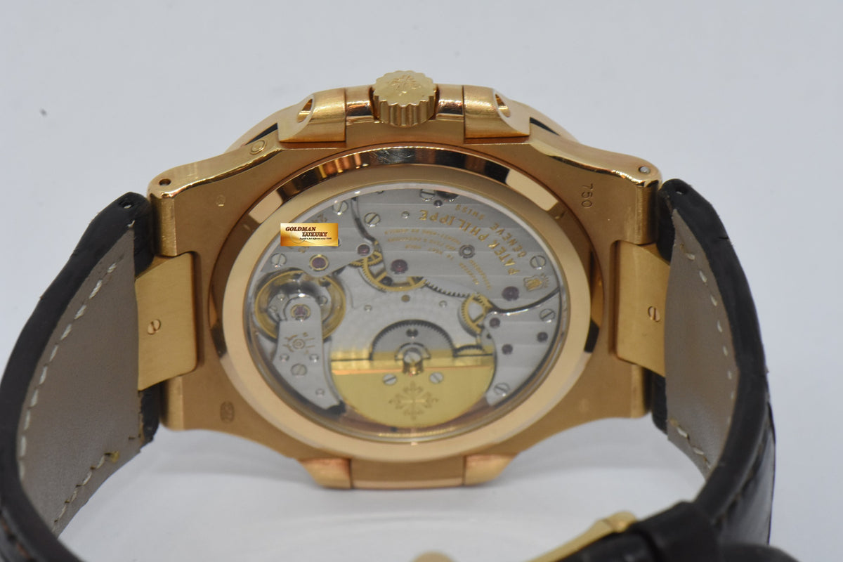 [SOLD] PATEK PHILIPPE NAUTILUS 18K ROSE GOLD MOONPHASE POWER RESERVE 5712R (NEW OLD STOCK)