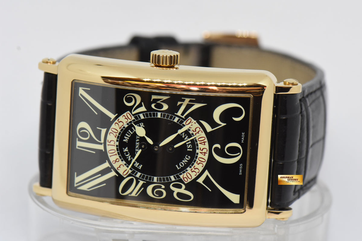 [SOLD] FRANCK MULLER LONG ISLAND BiRETRO-SECONDS 18K YELLOW GOLD MEN’S AUTOMATIC 1100 DS R (MINT)