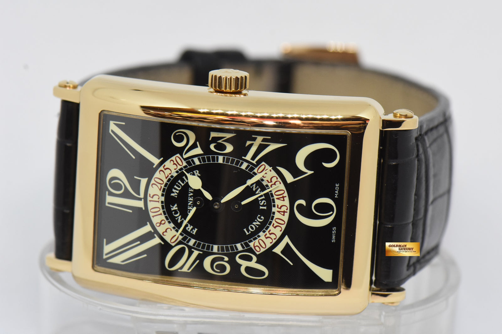 SOLD] FRANCK MULLER LONG ISLAND BiRETRO-SECONDS 18K YELLOW GOLD