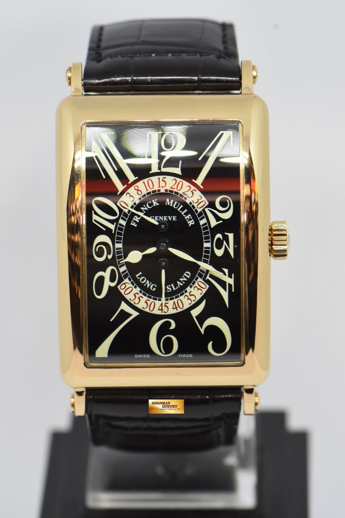 [SOLD] FRANCK MULLER LONG ISLAND BiRETRO-SECONDS 18K YELLOW GOLD MEN’S AUTOMATIC 1100 DS R (MINT)
