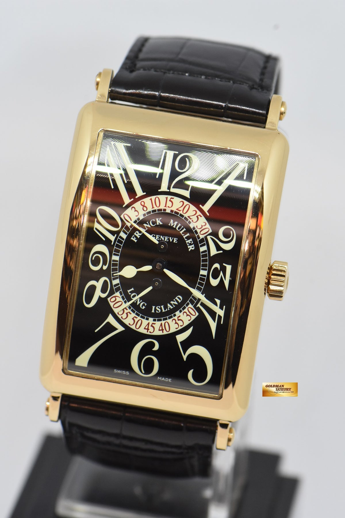 [SOLD] FRANCK MULLER LONG ISLAND BiRETRO-SECONDS 18K YELLOW GOLD MEN’S AUTOMATIC 1100 DS R (MINT)