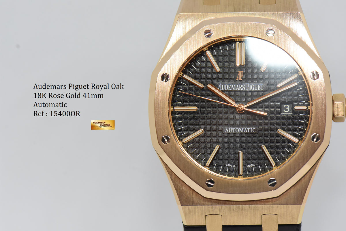[SOLD] AUDEMARS PIGUET ROYAL OAK 41mm 18K ROSE GOLD AUTOMATIC 15400OR (NEAR MINT)