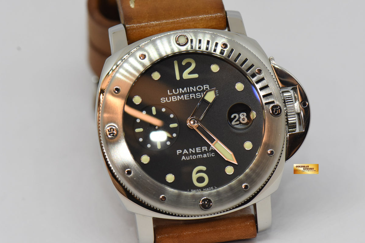 [SOLD] PANERAI LUMINOR SUBMERSIBLE 44mm STEEL AUTOMATIC PAM 24 (MINT)