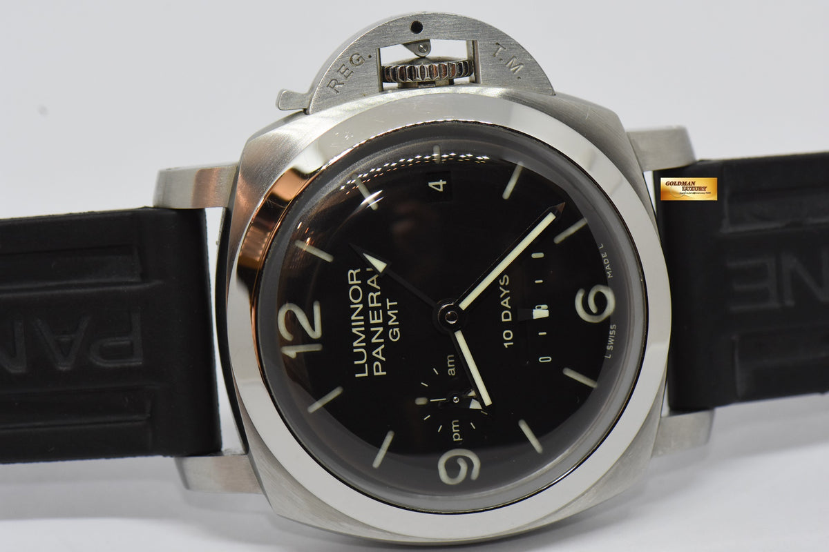 [SOLD] PANERAI LUMINOR GMT 44mm 1950 STEEL DAY / NIGHT 10 DAYS POWER RESERVE AUTOMATIC PAM 270 (NEAR MINT)